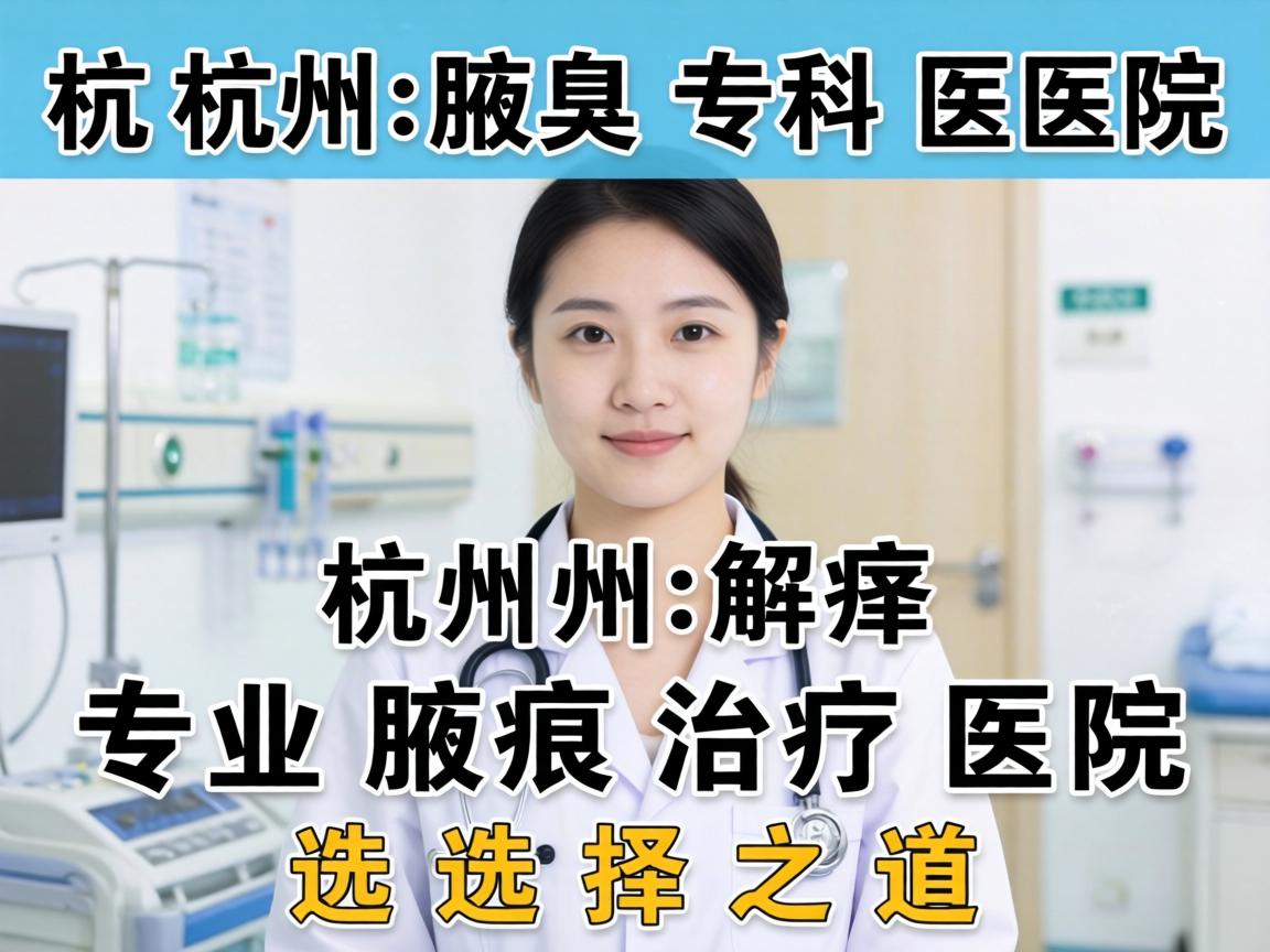 杭州腋臭专科医院解析，杭州专业腋臭治疗医院的选择之道