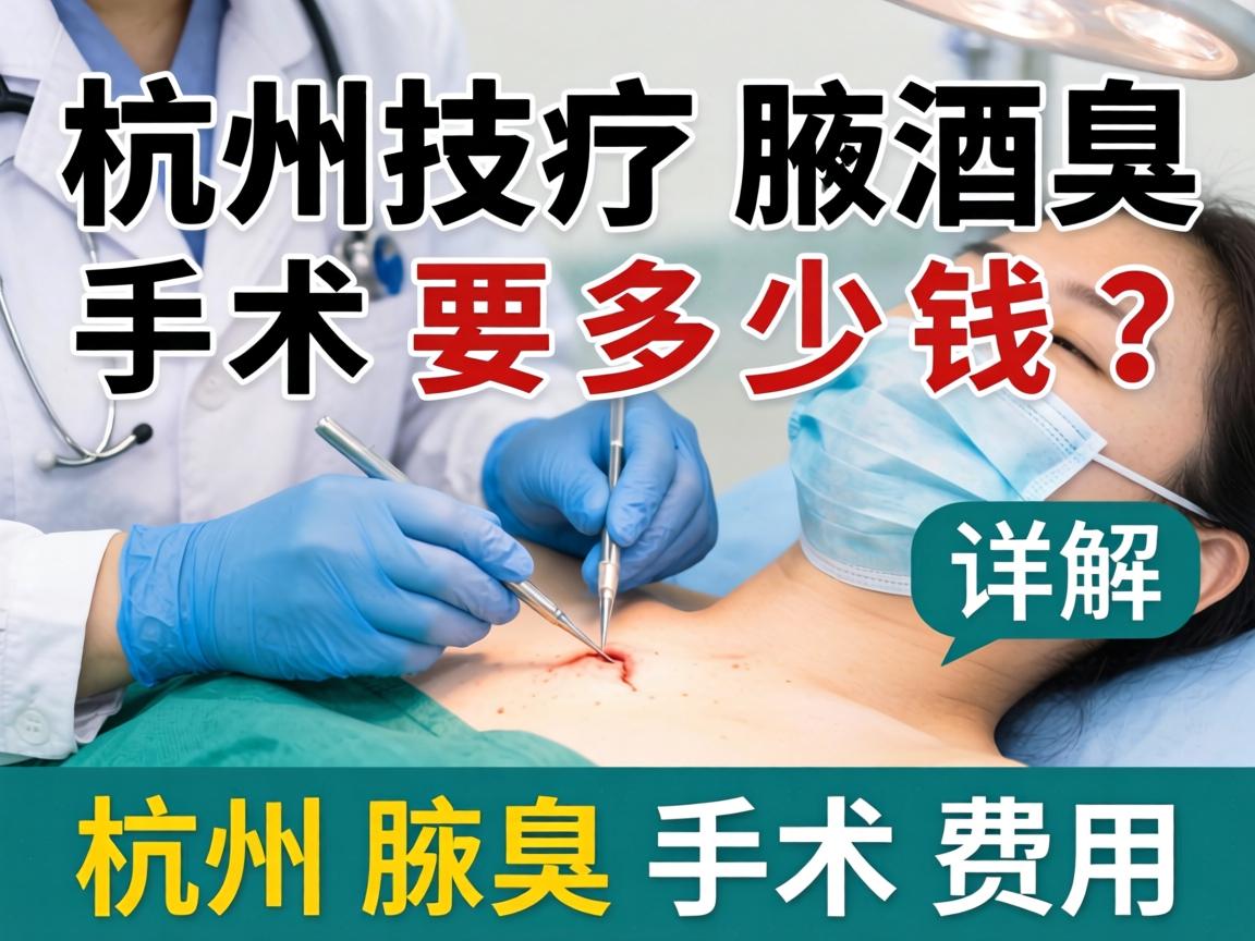 杭州腋臭手术要多少钱？详解杭州腋臭手术费用