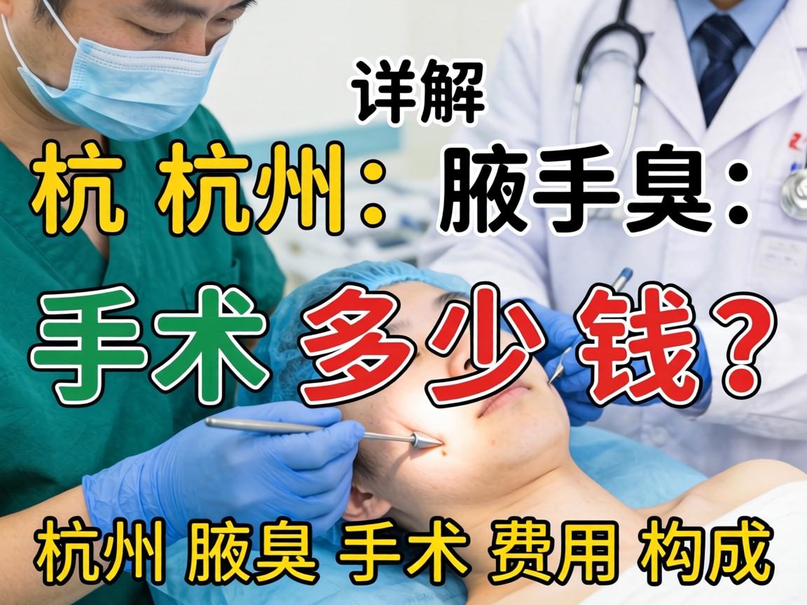 杭州腋臭手术多少钱？详解杭州腋臭手术费用构成