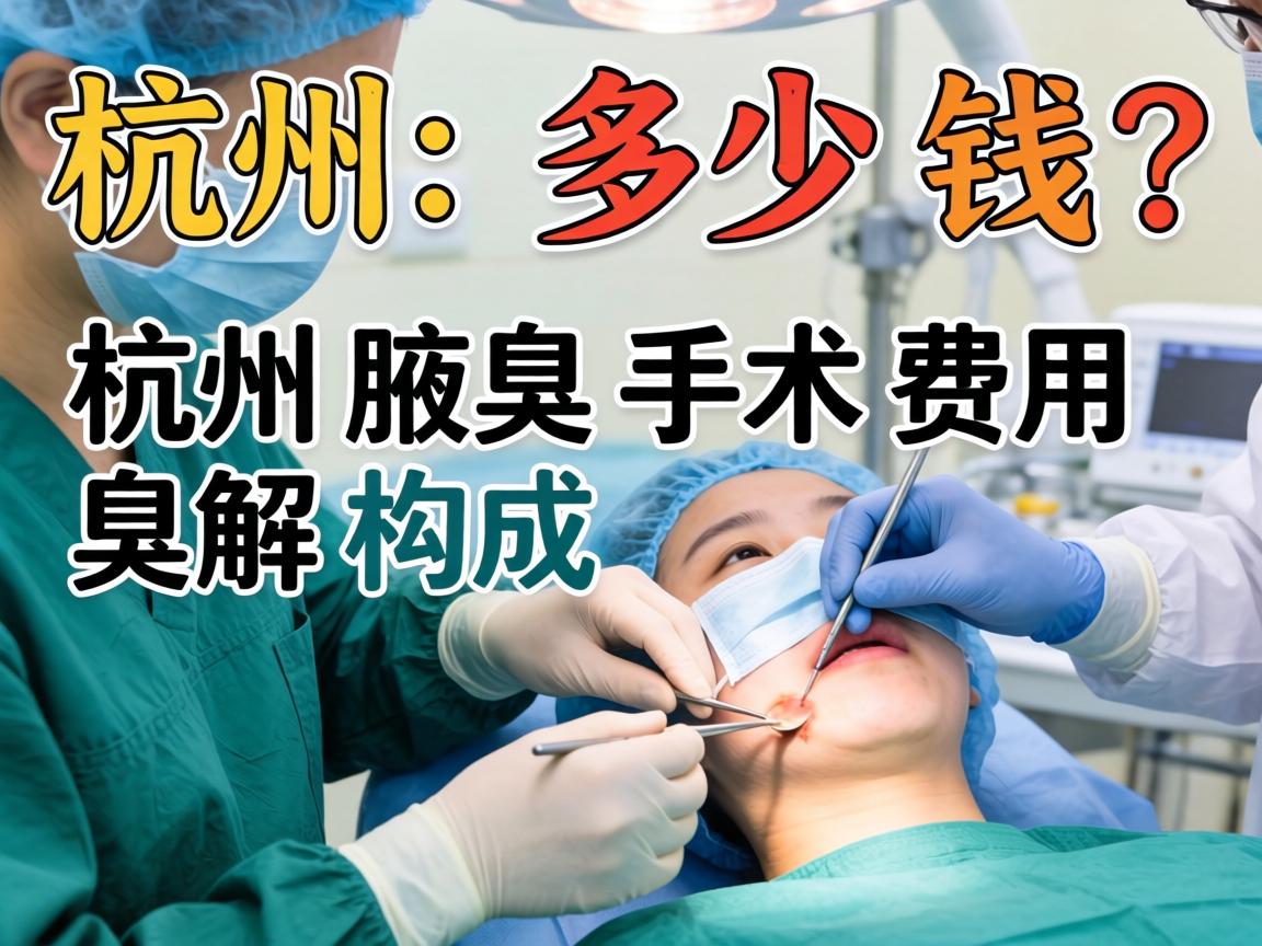 杭州腋臭手术多少钱？详解杭州腋臭手术费用构成