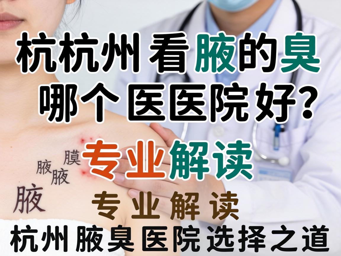 杭州看腋臭哪个医院好？专业解读杭州腋臭医院选择之道