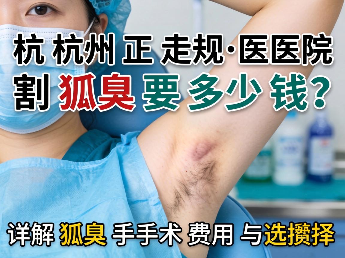杭州正规医院割狐臭要多少钱？详解狐臭手术费用与选择