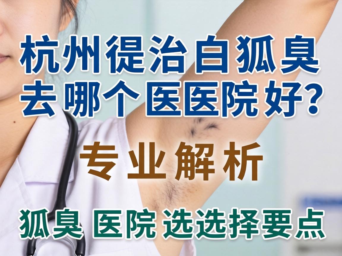 杭州治狐臭去哪个医院好？专业解析狐臭医院选择要点