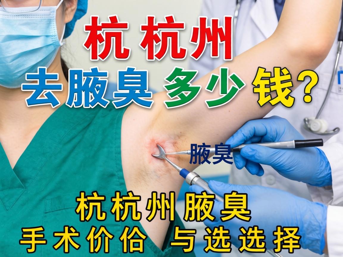 杭州去腋臭多少钱？详解杭州腋臭手术价格与选择