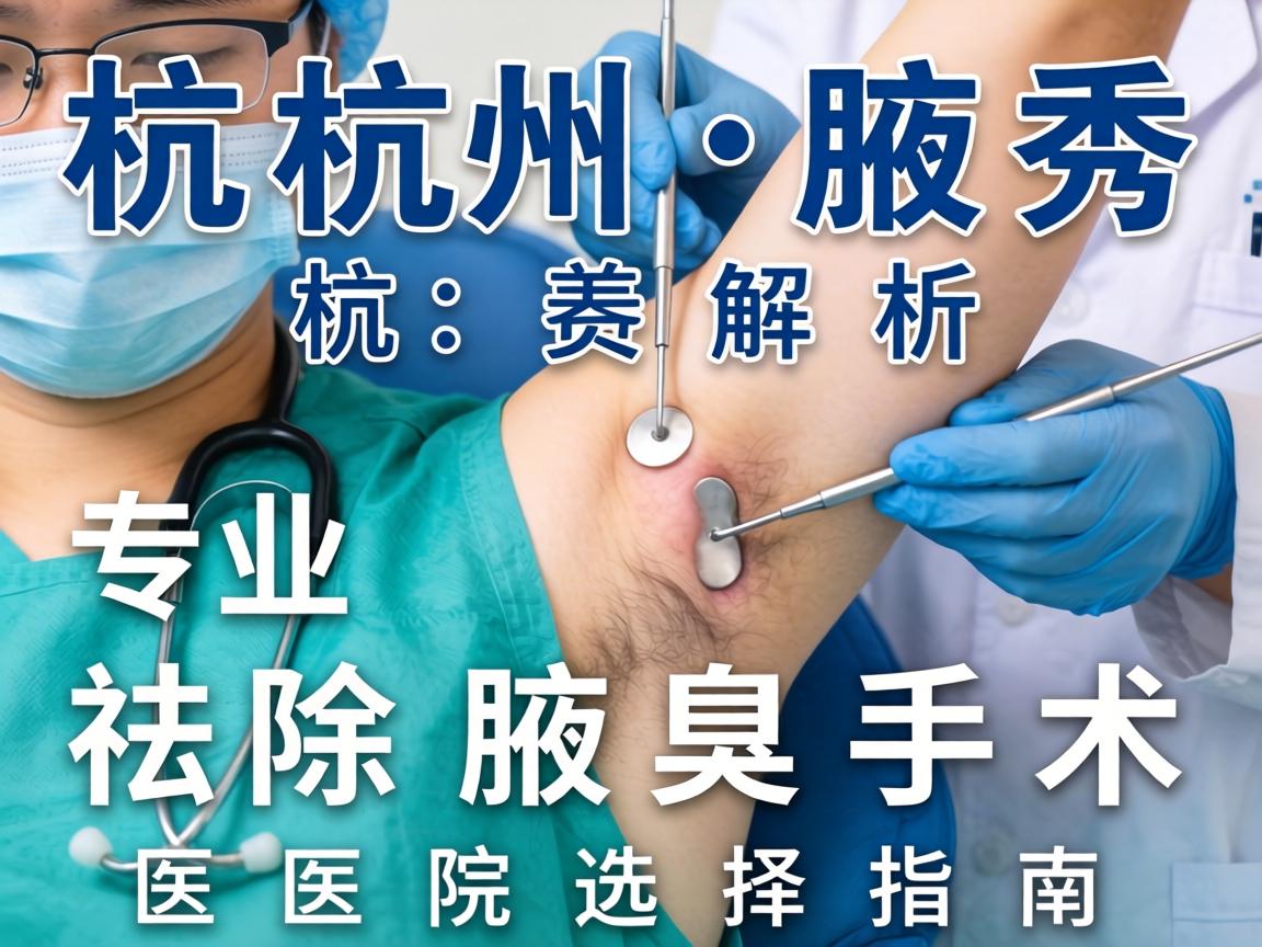 杭州腋秀解析，杭州专业祛除腋臭手术的医院选择指南