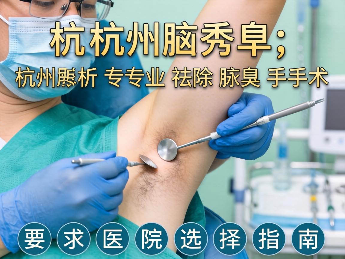 杭州腋秀解析，杭州专业祛除腋臭手术的医院选择指南