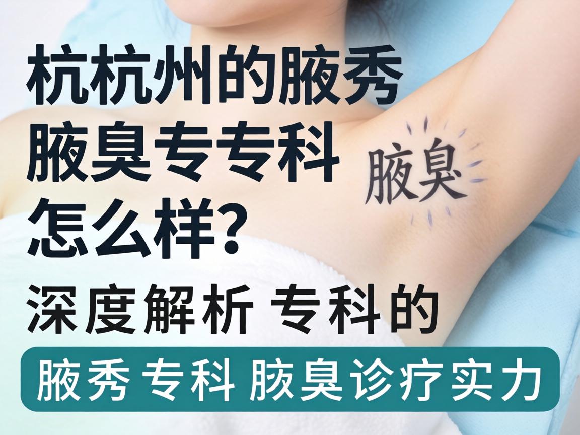 杭州腋秀腋臭专科怎么样？深度解析腋秀专科的腋臭诊疗实力
