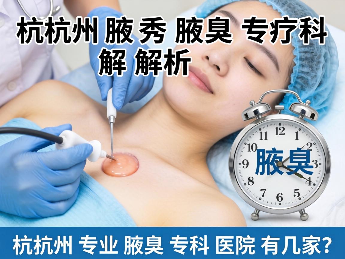 杭州腋秀腋臭专科解析，杭州专业腋臭专科医院有几家？