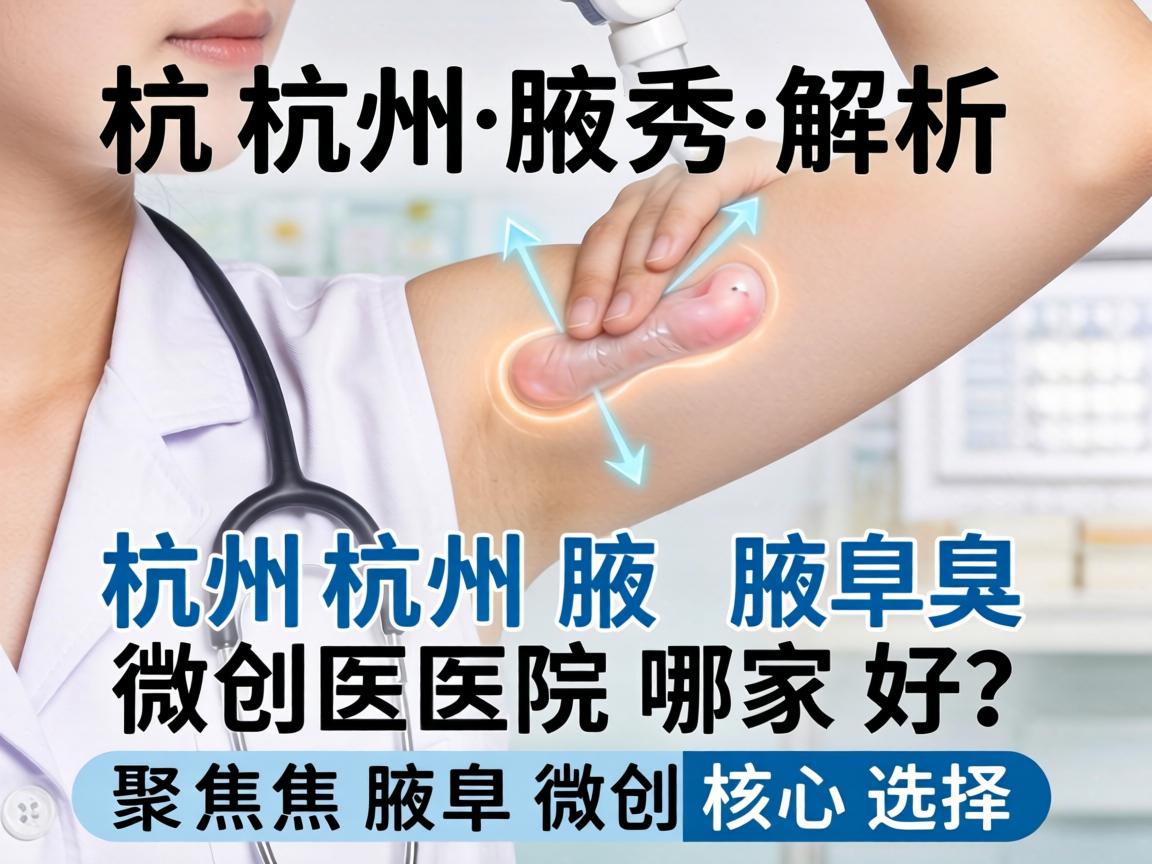 杭州腋秀解析，杭州腋臭微创医院哪家好？聚焦腋臭微创核心选择