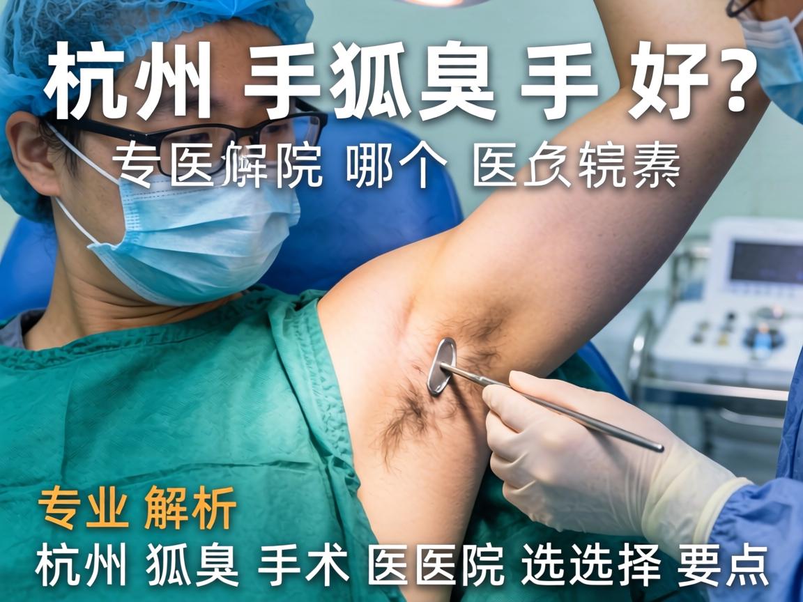 杭州狐臭手术医院哪个好？专业解析杭州狐臭手术医院选择要点