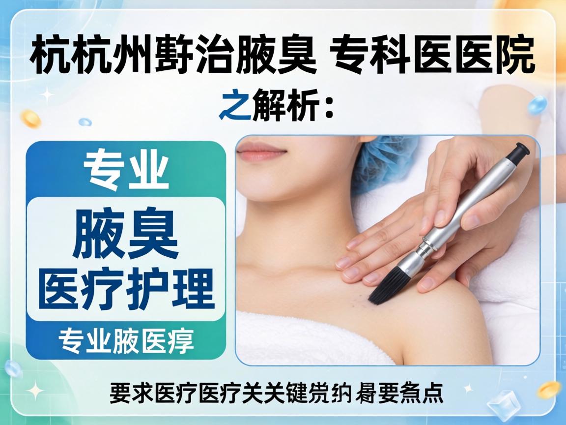 杭州治腋臭专科医院解析,专业腋臭医疗护理的关键要点 杭州治腋臭专科医院解析,专业腋臭医疗护理的关键要点