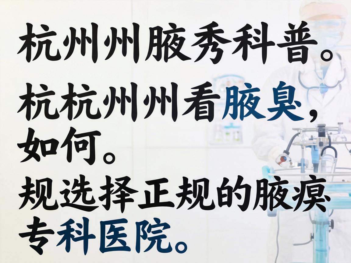 杭州腋秀科普，在杭州看腋臭，如何选择正规的腋臭专科医院