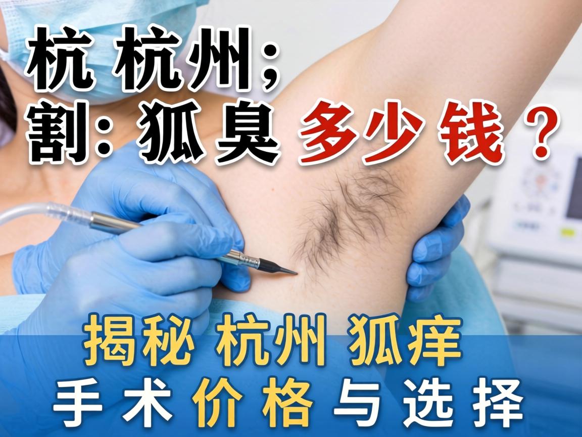 杭州割狐臭多少钱？揭秘杭州狐臭手术价格与选择