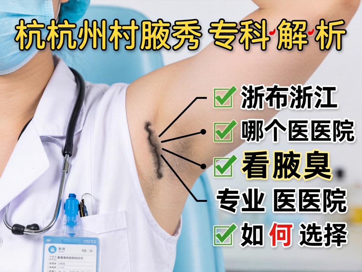 杭州腋秀专科解析，浙江哪个医院看腋臭，专业医院如何选择