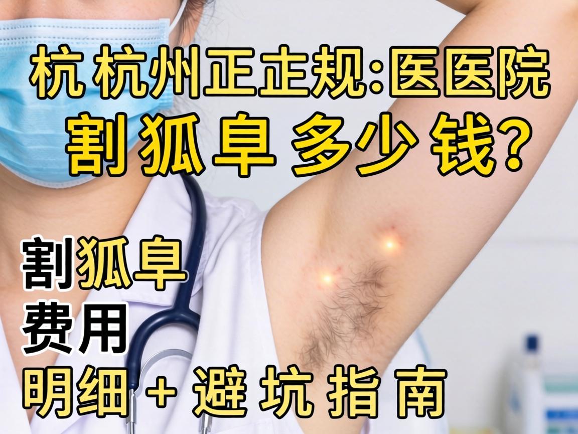 杭州正规医院割狐臭多少钱?割狐臭费用明细+避坑指南 杭州正规医院割狐臭多少钱?割狐臭费用明细+避坑指南