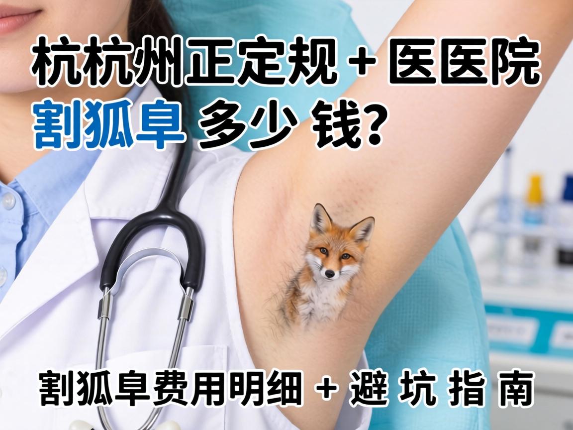 杭州正规医院割狐臭多少钱?割狐臭费用明细+避坑指南 杭州正规医院割狐臭多少钱?割狐臭费用明细+避坑指南