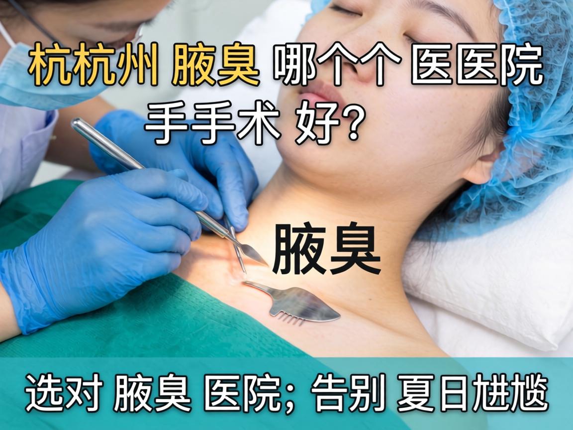 杭州腋臭手术哪个医院好？选对腋臭医院，告别夏日尴尬
