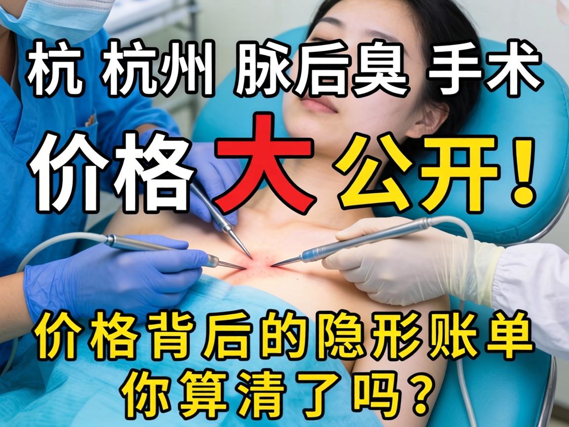 杭州腋臭手术价格大公开！价格背后的隐形账单你算清了吗？