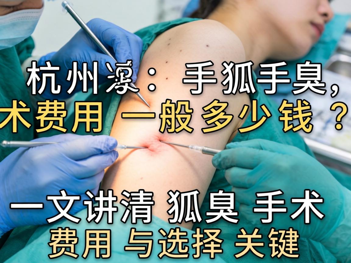 杭州狐臭手术费用一般多少钱？一文讲清狐臭手术费用与选择关键