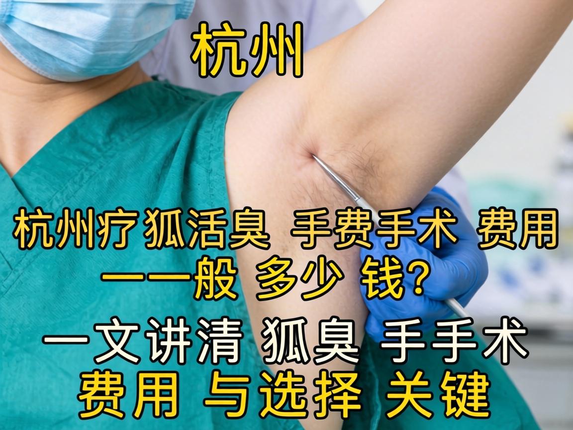 杭州狐臭手术费用一般多少钱？一文讲清狐臭手术费用与选择关键