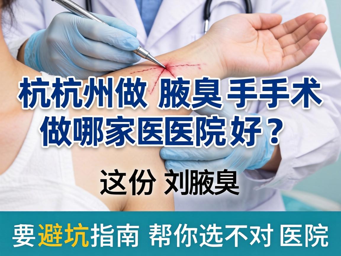 杭州做腋臭手术哪家医院好？这份避坑指南帮你选对医院
