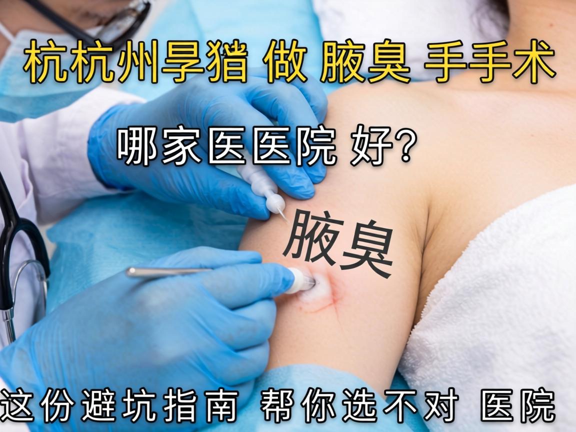 杭州做腋臭手术哪家医院好？这份避坑指南帮你选对医院