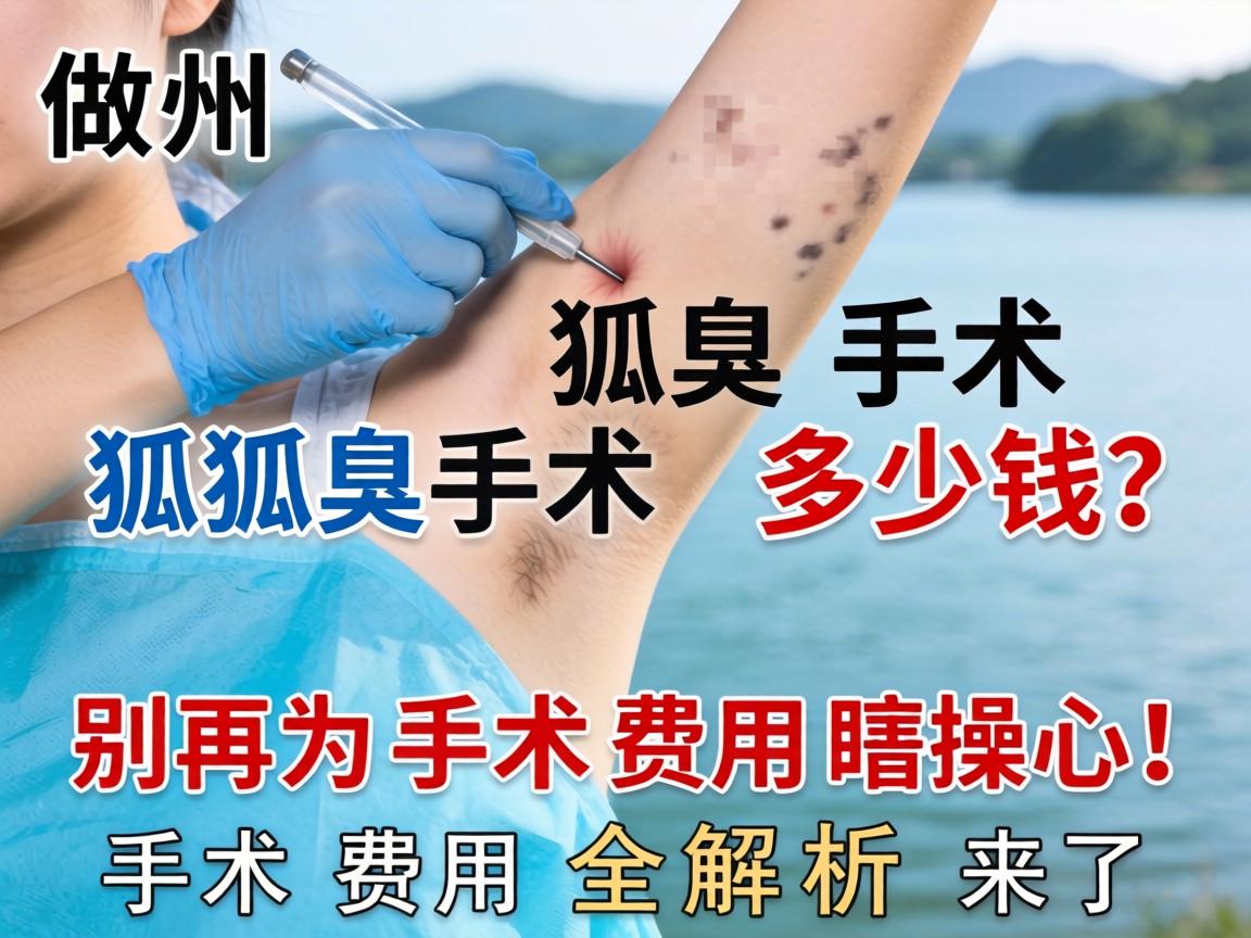 在湖州做一个狐臭手术多少钱？别再为手术费用瞎操心！手术费用全解析来了