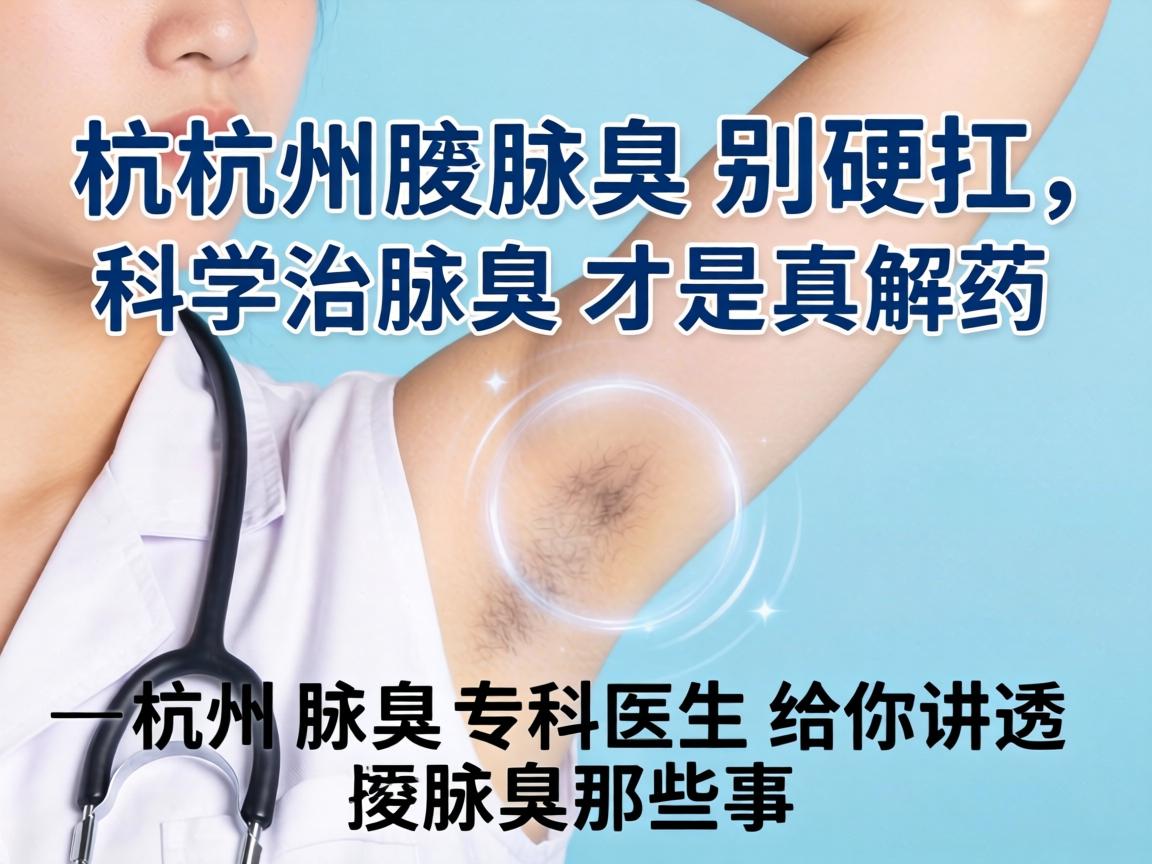 杭州腋臭别硬扛，科学治腋臭才是真解药—杭州腋臭专科医生给你讲透腋臭那些事