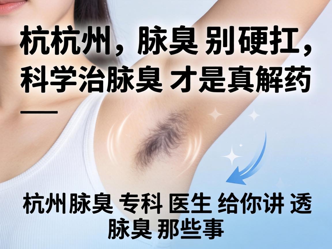 杭州腋臭别硬扛，科学治腋臭才是真解药—杭州腋臭专科医生给你讲透腋臭那些事