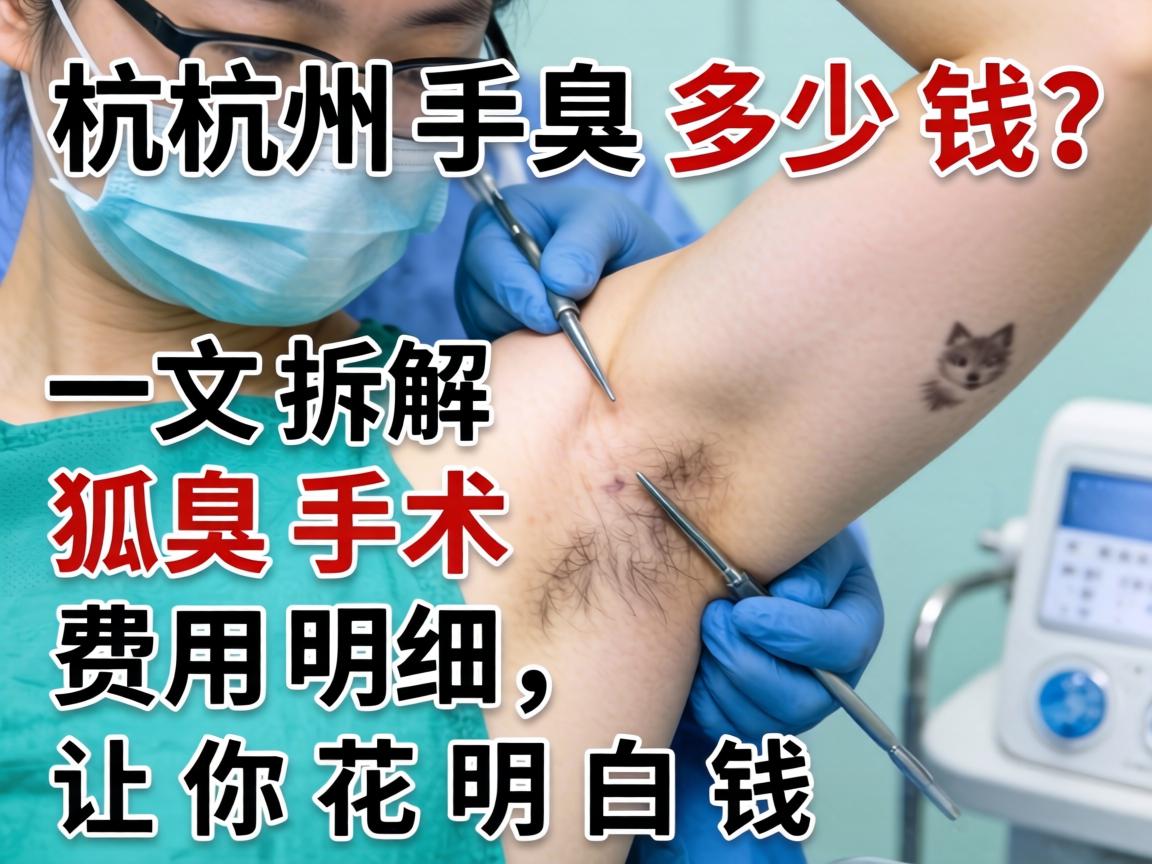 杭州狐臭手术多少钱？一文拆解狐臭手术费用明细，让你花明白钱