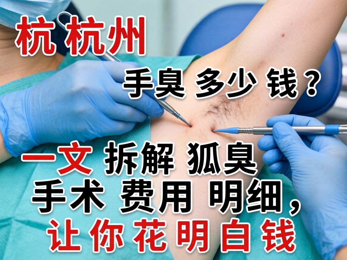 杭州狐臭手术多少钱？一文拆解狐臭手术费用明细，让你花明白钱