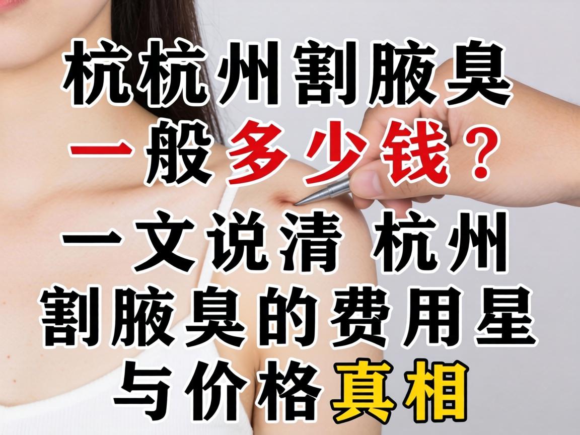 杭州割腋臭一般多少钱？一文说清杭州割腋臭的费用与价格真相