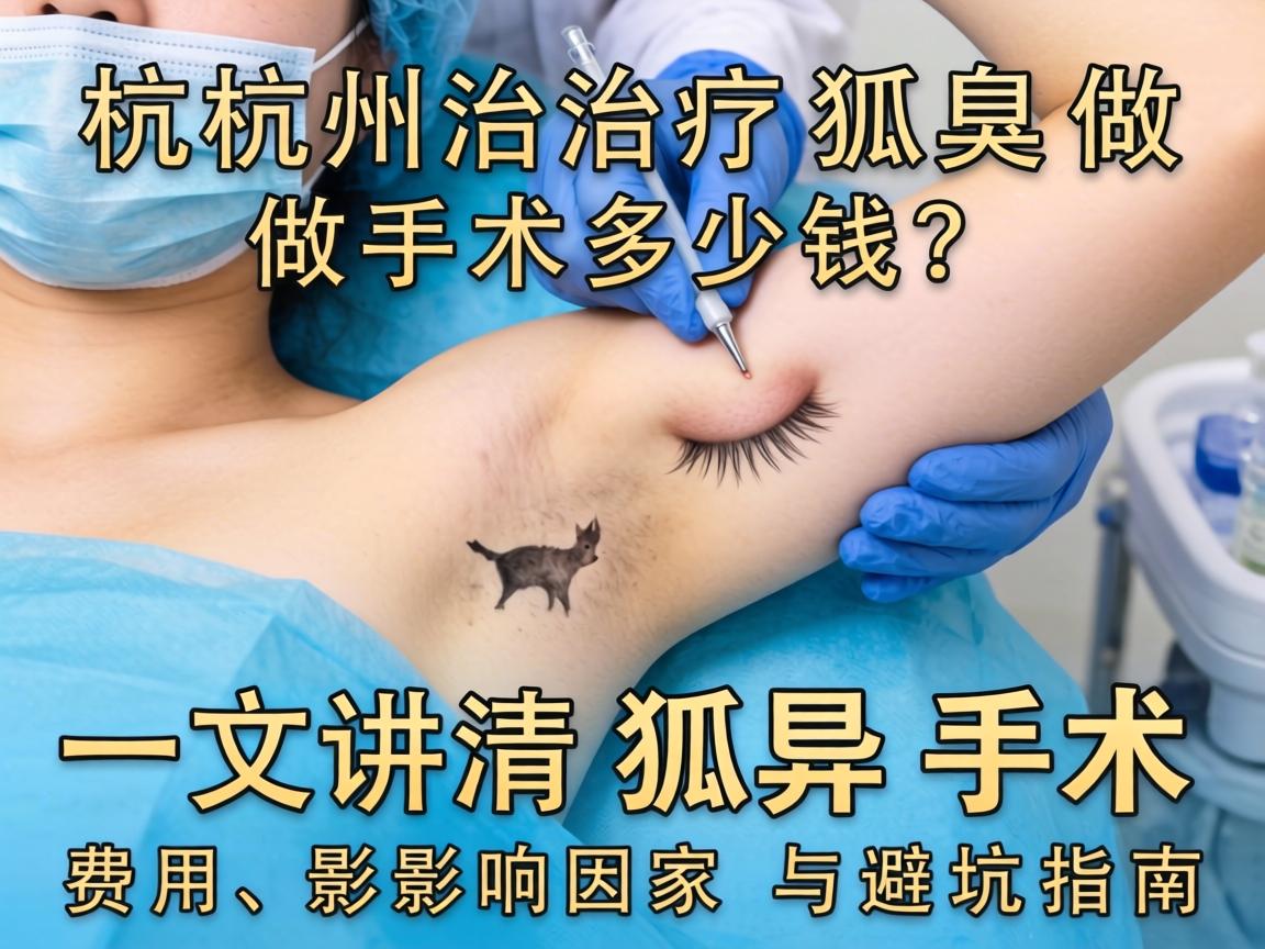 杭州治疗狐臭做手术多少钱？一文讲清狐臭手术费用、影响因素与避坑指南