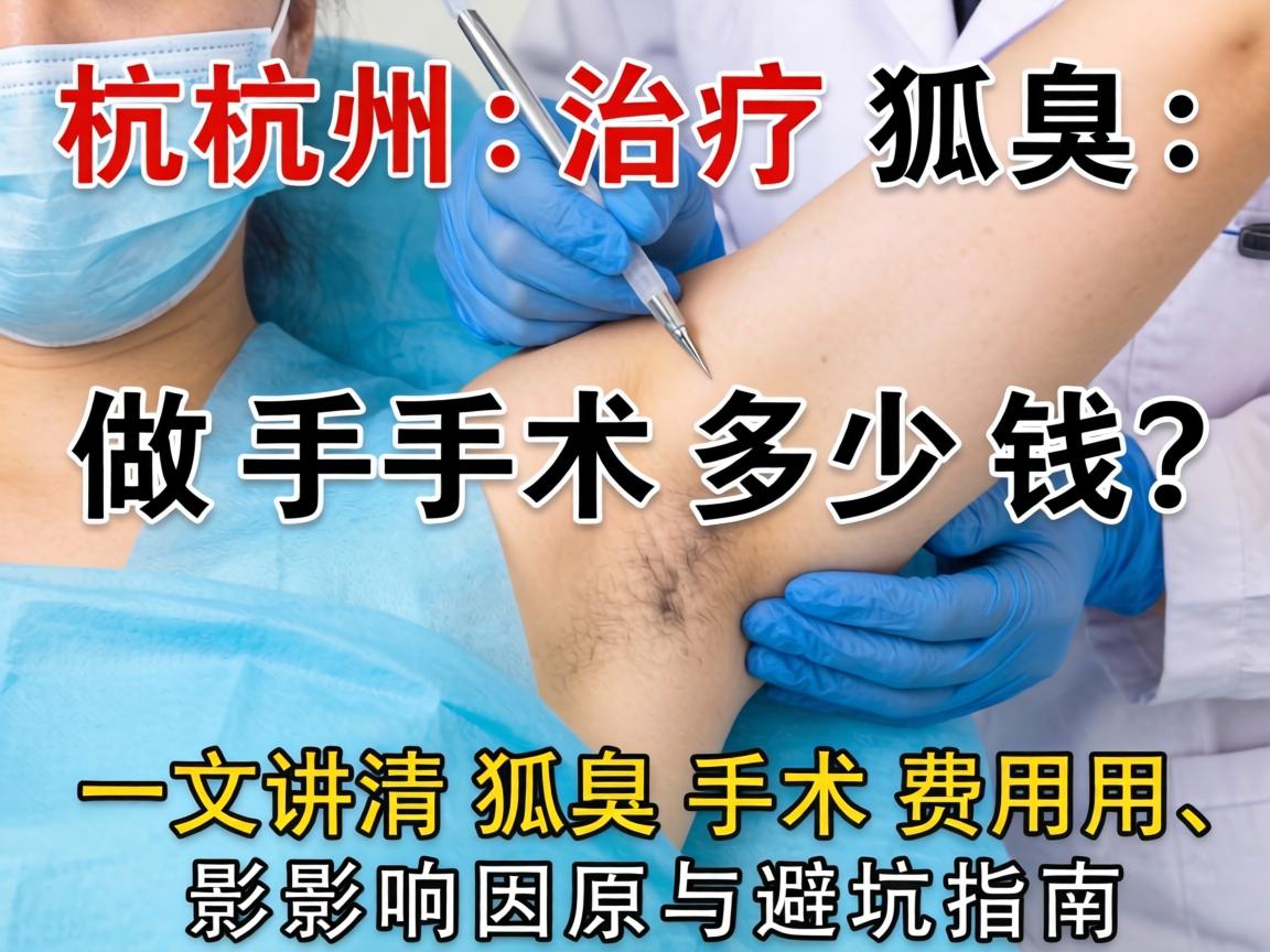 杭州治疗狐臭做手术多少钱？一文讲清狐臭手术费用、影响因素与避坑指南