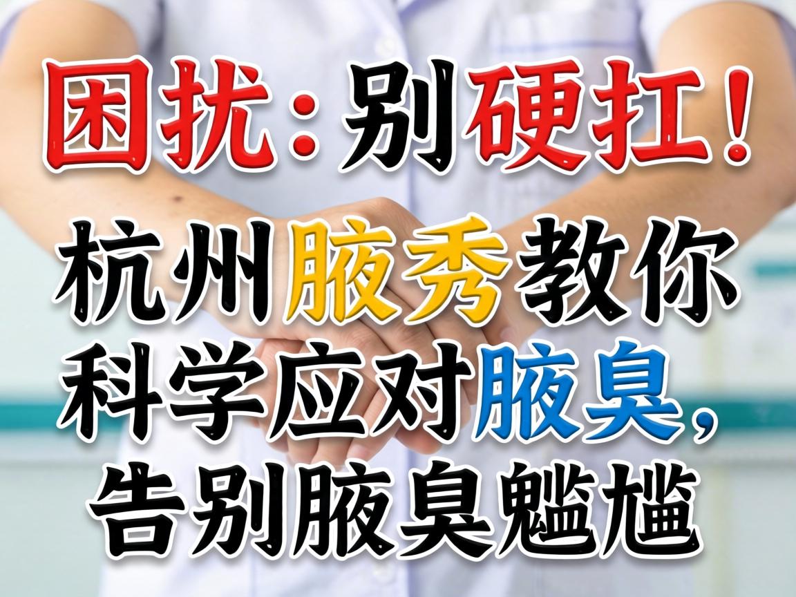 腋臭困扰别硬扛！杭州腋秀教你科学应对腋臭，告别腋臭尴尬