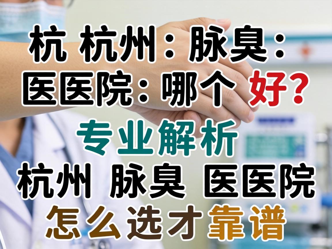 杭州腋臭医院哪个好？专业解析杭州腋臭医院怎么选才靠谱