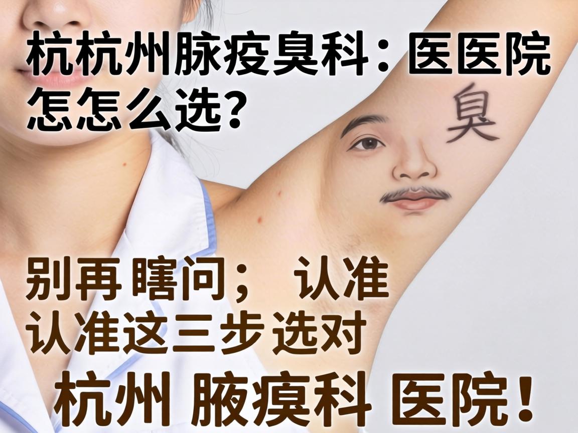 杭州腋臭科医院怎么选？别再瞎问，认准这三步选对杭州腋臭科医院！
