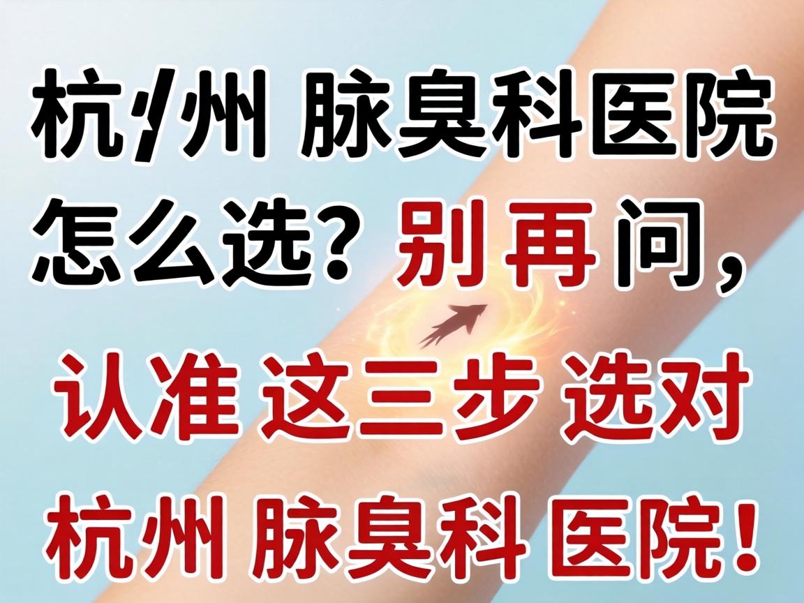 杭州腋臭科医院怎么选？别再瞎问，认准这三步选对杭州腋臭科医院！