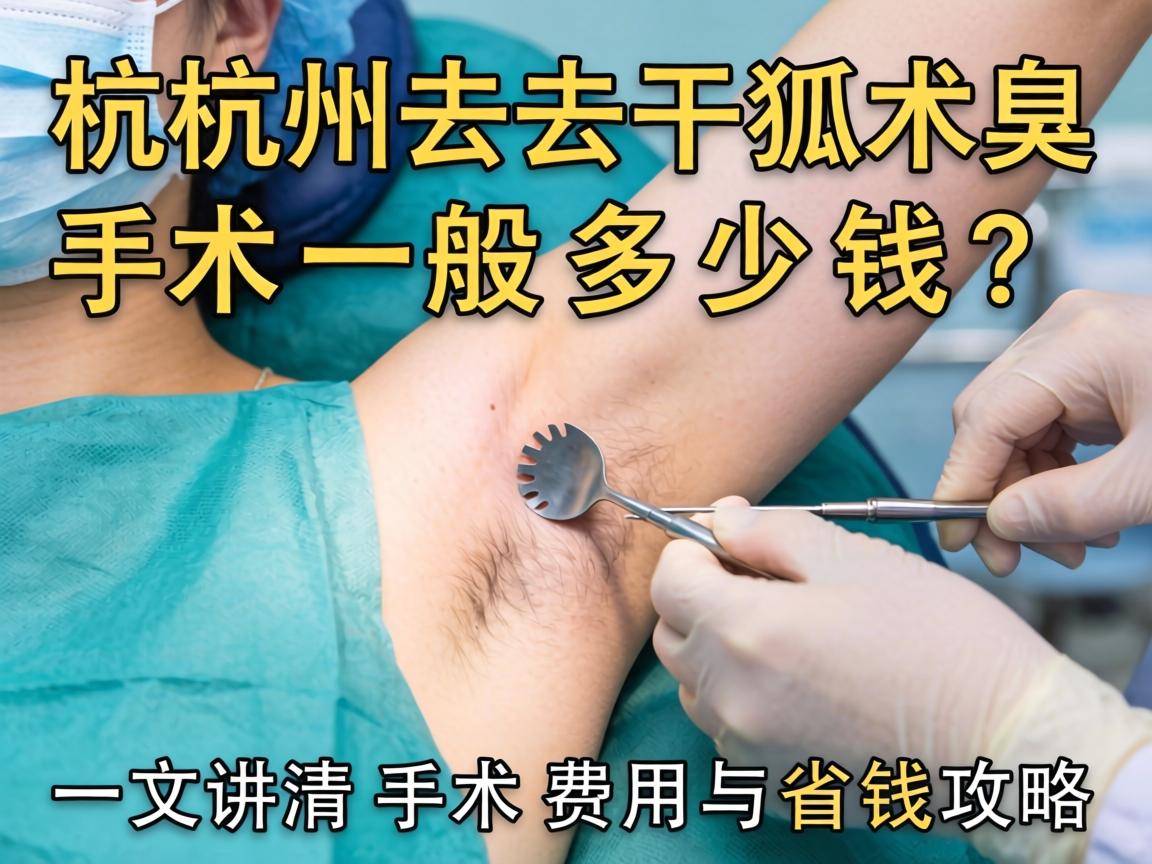 杭州去狐臭手术一般多少钱？一文讲清手术费用与省钱攻略