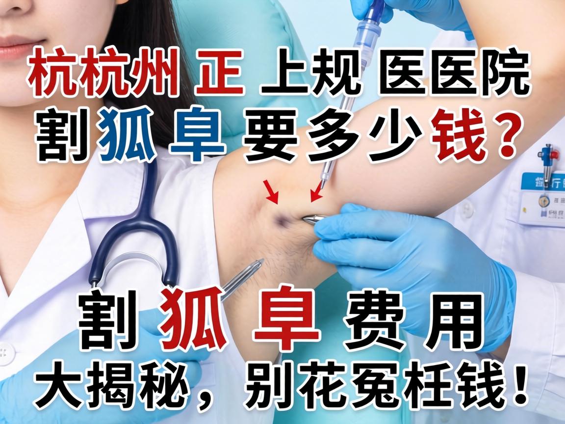 杭州正规医院割狐臭要多少钱？割狐臭费用大揭秘，别花冤枉钱！