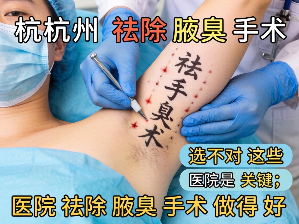 杭州祛除腋臭手术，选对医院是关键，这些医院祛除腋臭手术做得好