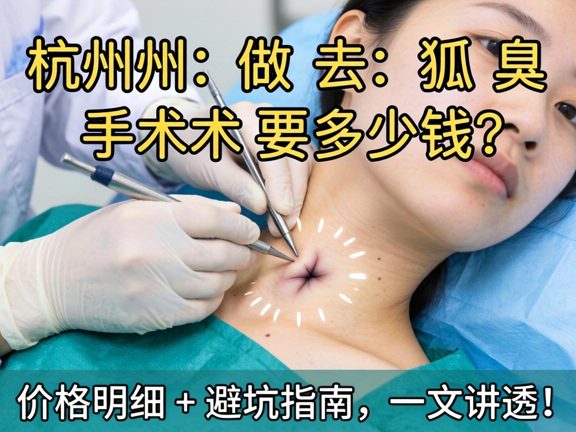 杭州做去狐臭手术要多少钱？价格明细+避坑指南，一文讲透！