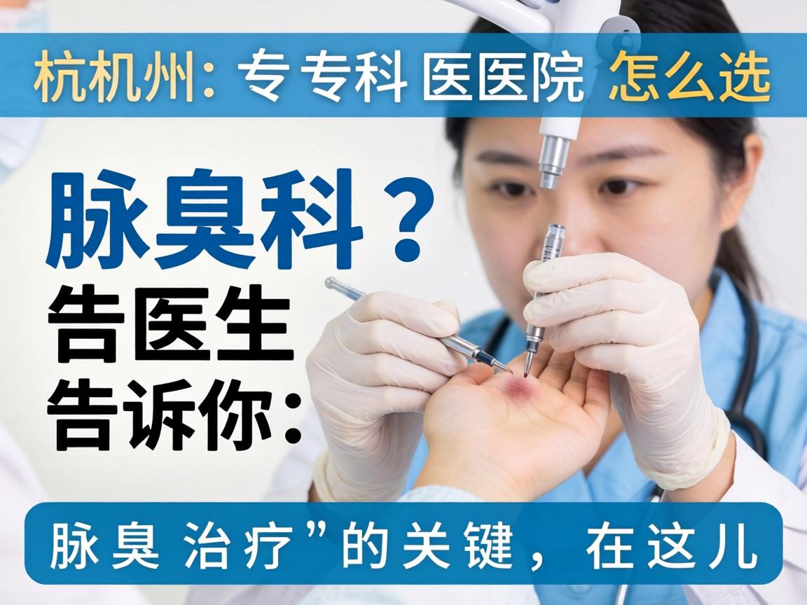 杭州腋臭专科医院怎么选？腋臭科医生告诉你，腋臭治疗的关键在这儿