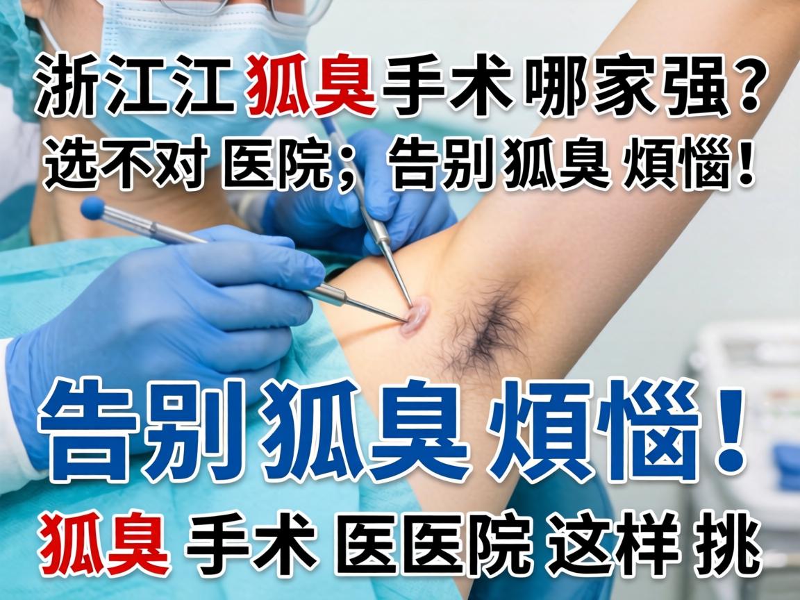 浙江狐臭手术哪家强？选对医院，告别狐臭烦恼！狐臭手术医院这样挑