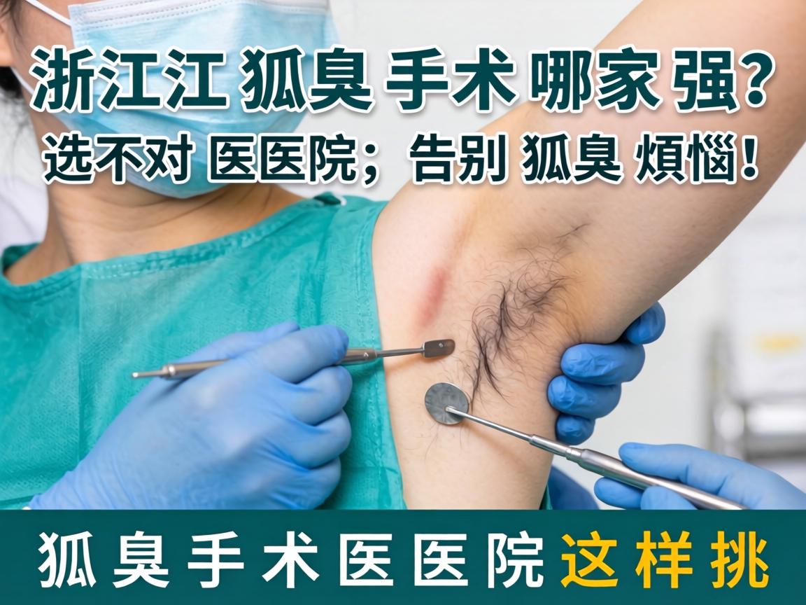 浙江狐臭手术哪家强？选对医院，告别狐臭烦恼！狐臭手术医院这样挑
