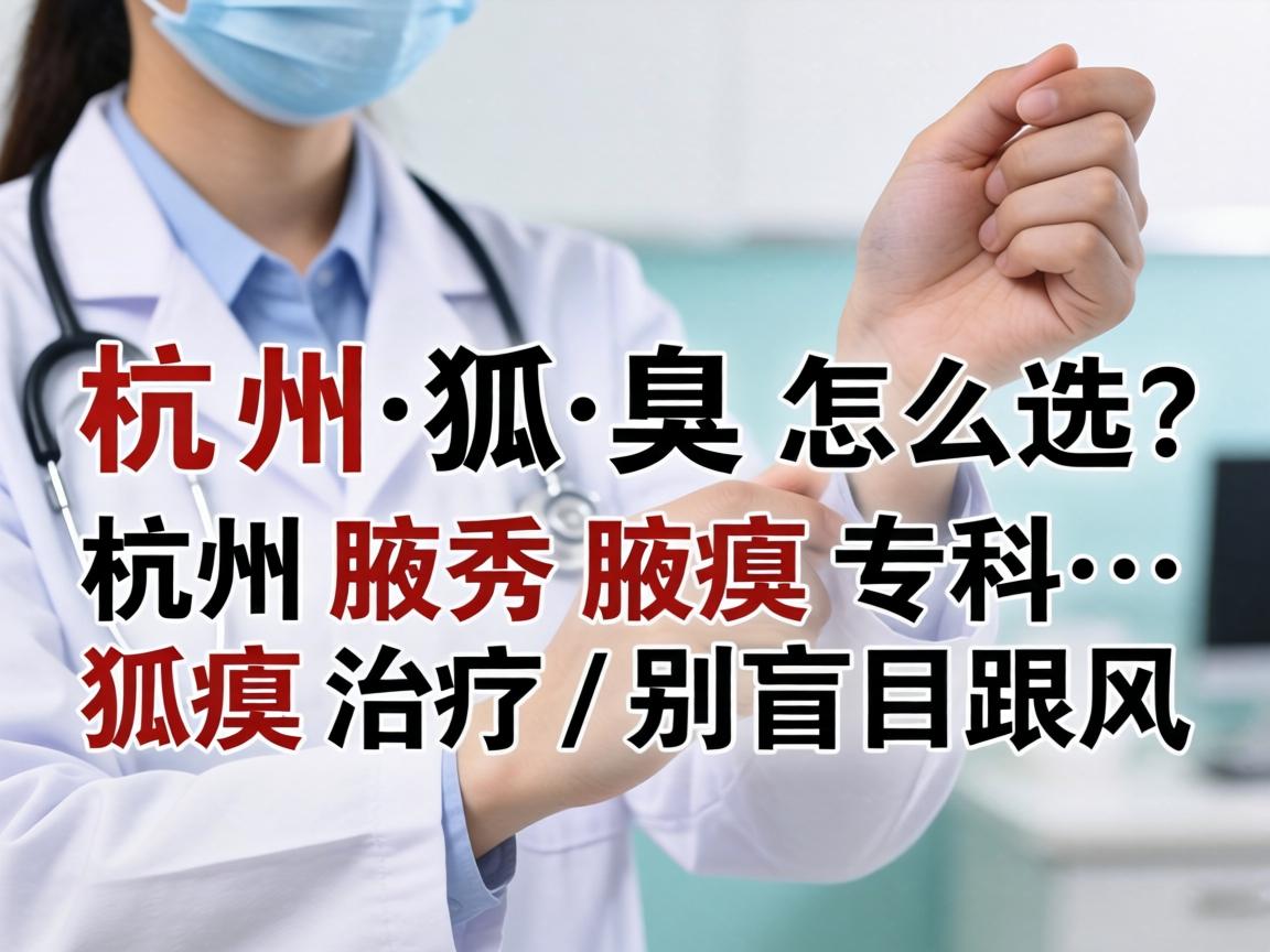 杭州狐臭医院怎么选？杭州腋秀腋臭专科，狐臭治疗，别盲目跟风