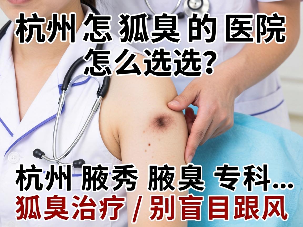 杭州狐臭医院怎么选？杭州腋秀腋臭专科，狐臭治疗，别盲目跟风