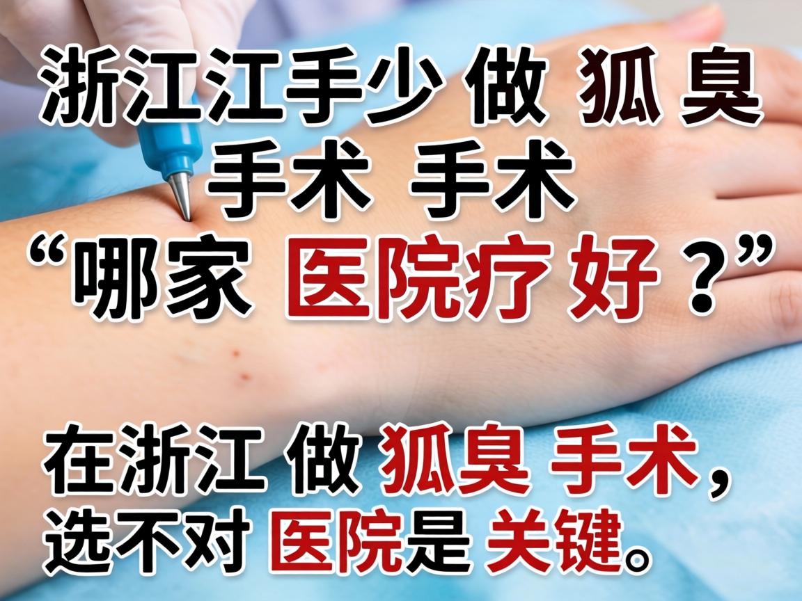 浙江做狐臭手术哪家医院好？在浙江做狐臭手术，选对医院是关键