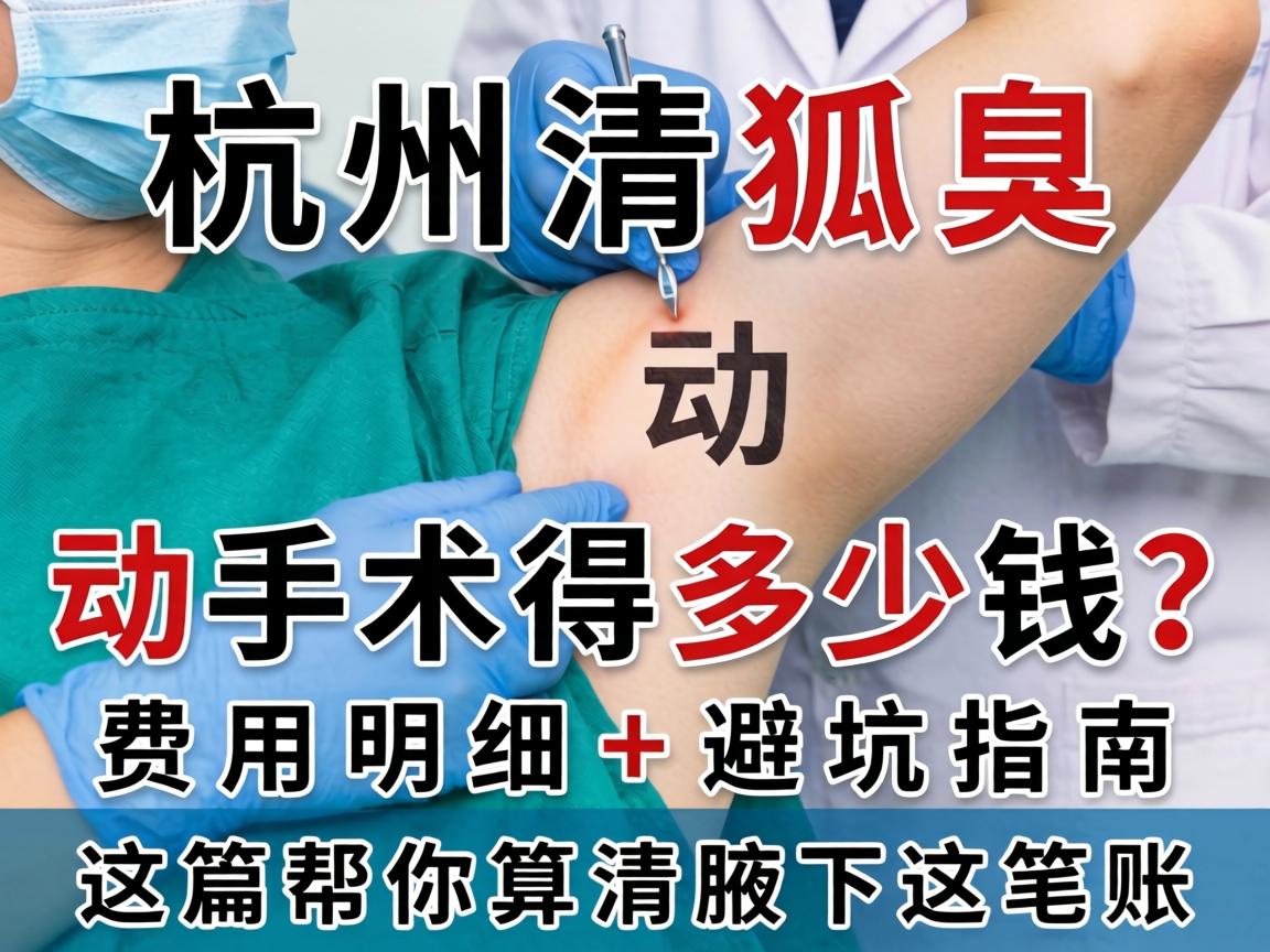 杭州狐臭动手术得多少钱?费用明细+避坑指南,这篇帮你算清腋下这笔账 杭州狐臭动手术得多少钱?费用明细+避坑指南,这篇帮你算清腋下这笔账