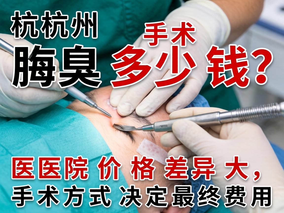 杭州腋臭手术多少钱？医院价格差异大，手术方式决定最终费用
